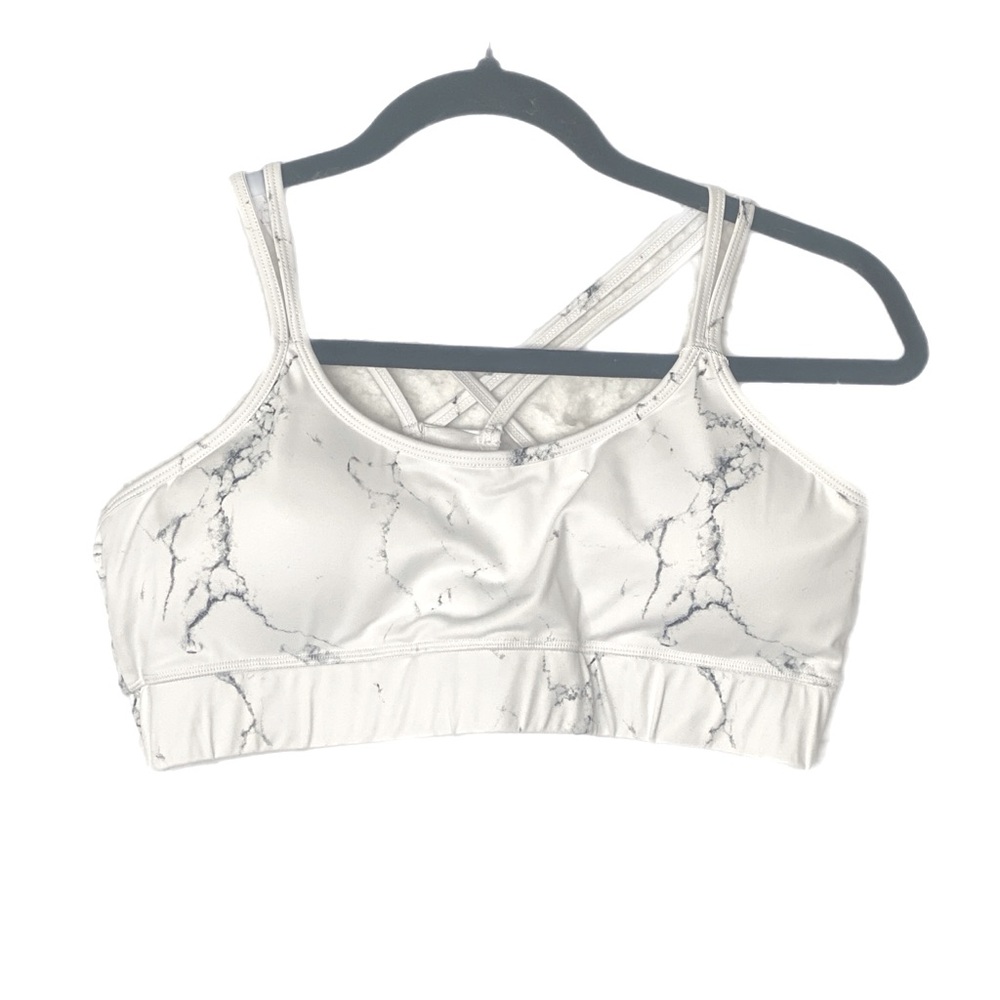 Elysian Buff Bunny Women’s White & Black Sports Bra Size L NWT